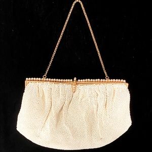 Vintage beaded clutch handbag